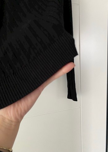 Kadın Siyah Triko Boğazlı Kazak - Görsel 2