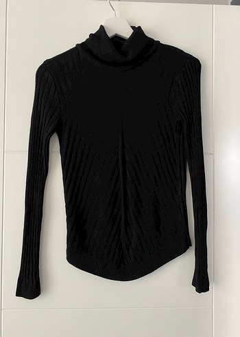 Kadın Siyah Triko Boğazlı Kazak - Görsel 5