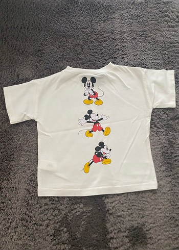 Beyaz Mickey Mouse Baskılı Erkek Tişört - Görsel 6