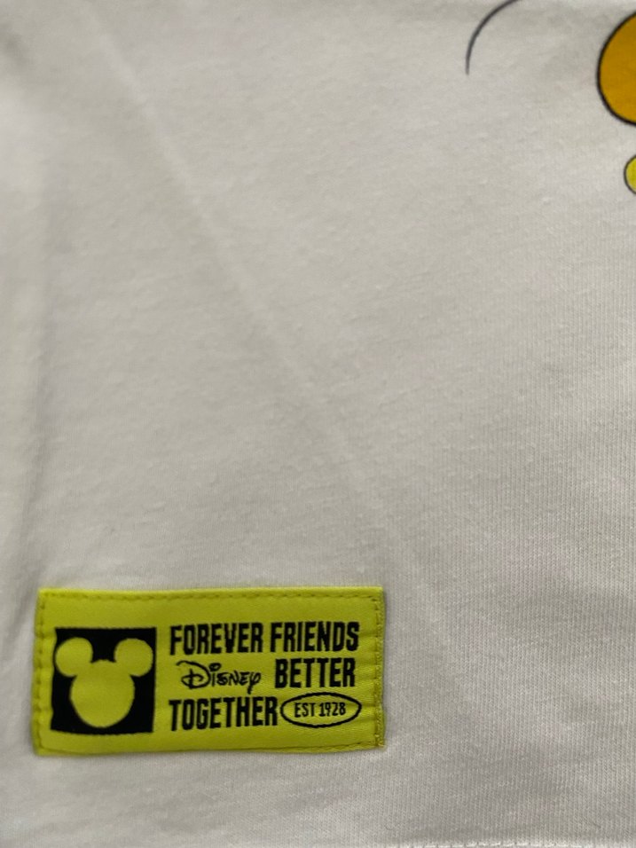 Beyaz Mickey Mouse Baskılı Erkek Tişört - Görsel 3