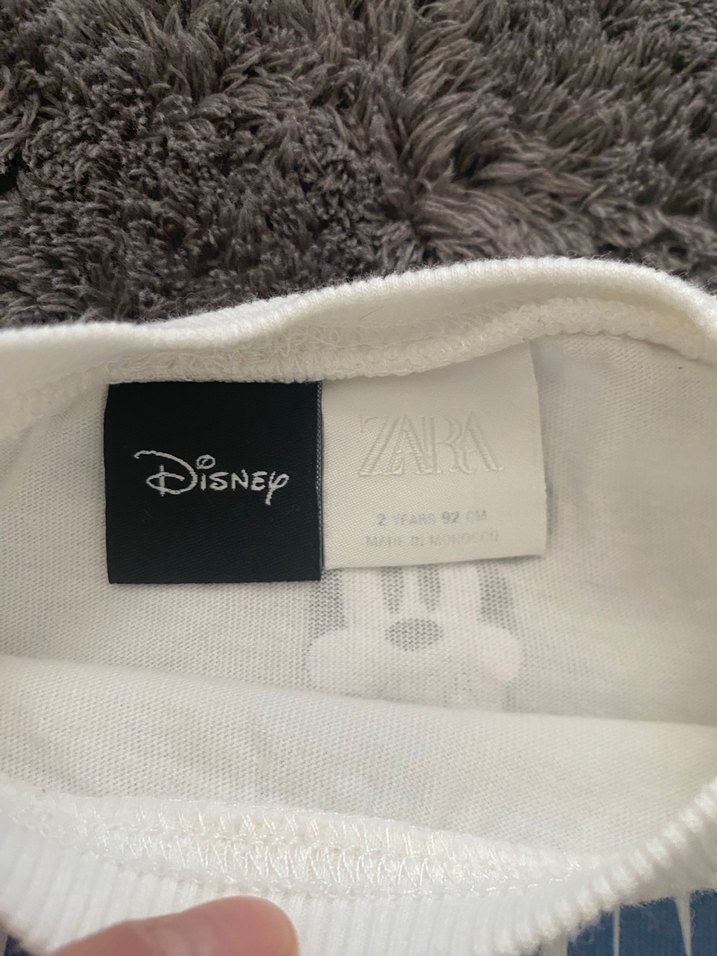 Beyaz Mickey Mouse Baskılı Erkek Tişört - Görsel 4