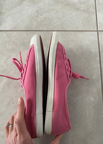 Pembe Bağcıklı Kadın Spor Ayakkabı - Görsel 7