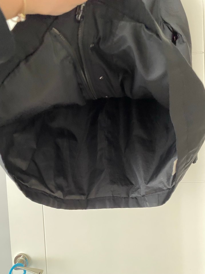 Düğmeli Siyah Midi Kadın yağmurluk Ceket - Görsel 5