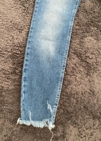 Kadın Açık Mavi Denim Jean Pantolon - Görsel 5