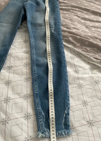 Kadın Açık Mavi Denim Jean Pantolon - Görsel 8