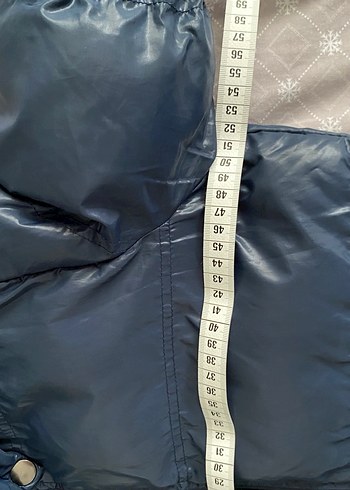 Koyu Mavi Kadın Midi Kışlık Mont - Görsel 8