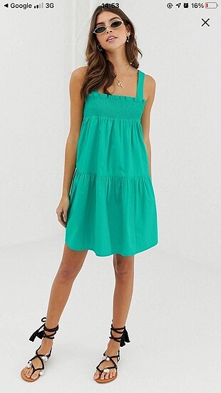 ASOS askılı elbise 38 beden