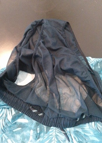 Erkek Mavi Yaprak Desenli Rahat Kesim Mayo - Görsel 3