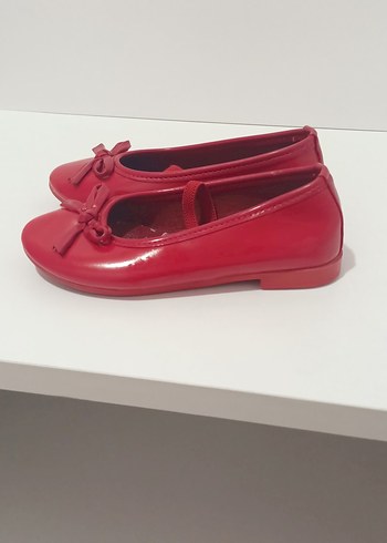 Kırmızı Fiyonk Detaylı Kız Babet - Görsel 2