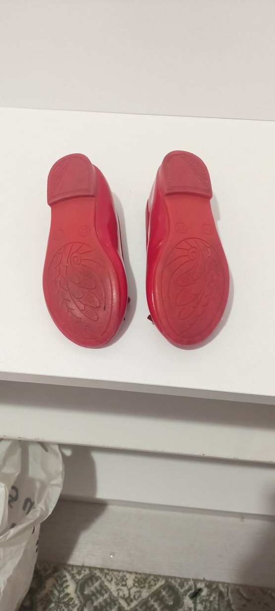 Kırmızı Fiyonk Detaylı Kız Babet - Görsel 3