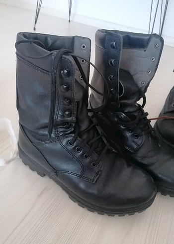 42 Beden Siyah Deri Erkek Goth Bot