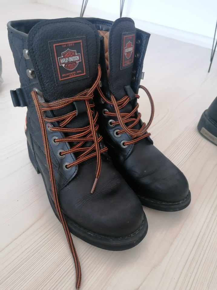 Harley davidson 38 numara siyah bot bayan - Görsel 3
