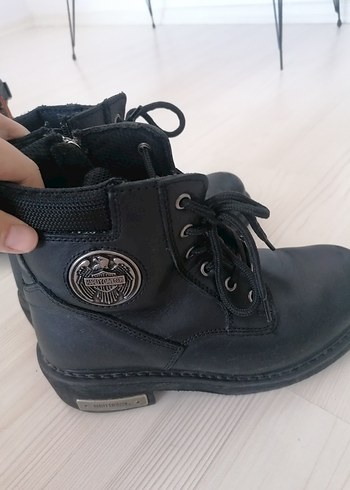 38 Beden siyah Renk Harley davidson 38 numara siyah bot bayan