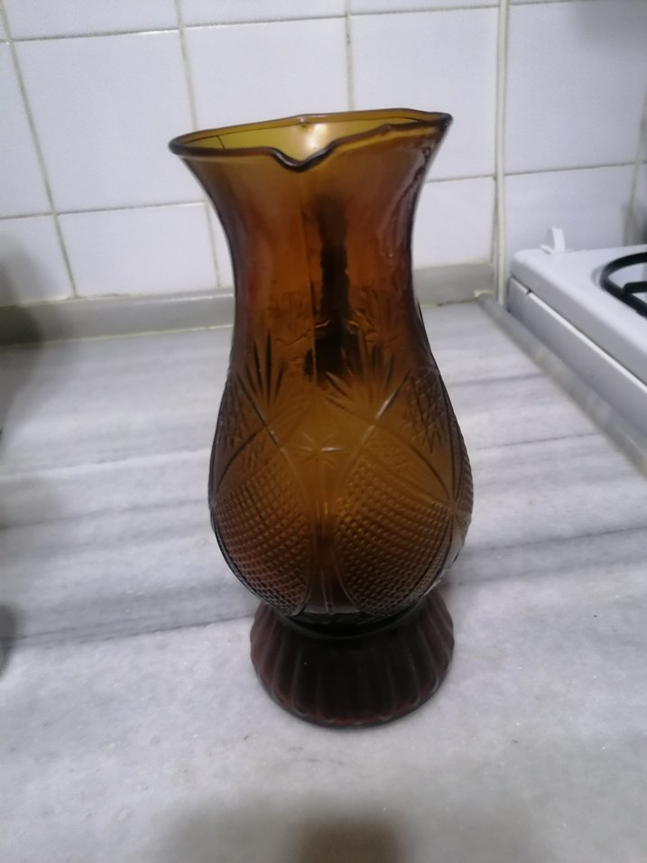 Kahverengi Desenli Cam Sürahi - Görsel 2