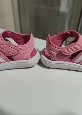 Kız Çocuk Pembe Lastikli Kauçuk Sandalet - Görsel 8