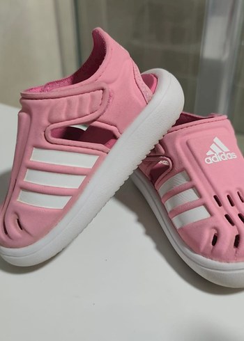 Kız Çocuk Pembe Lastikli Kauçuk Sandalet - Görsel 6