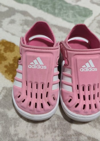 Kız Çocuk Pembe Lastikli Kauçuk Sandalet - Görsel 4