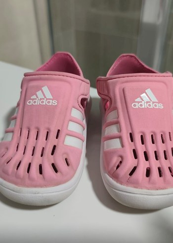 Kız Çocuk Pembe Lastikli Kauçuk Sandalet - Görsel 2