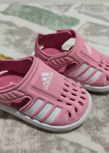 Kız Çocuk Pembe Lastikli Kauçuk Sandalet - Görsel 7