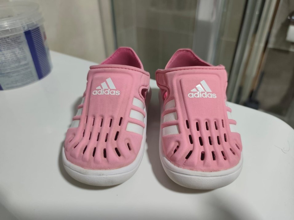 Kız Çocuk Pembe Lastikli Kauçuk Sandalet - Görsel 2