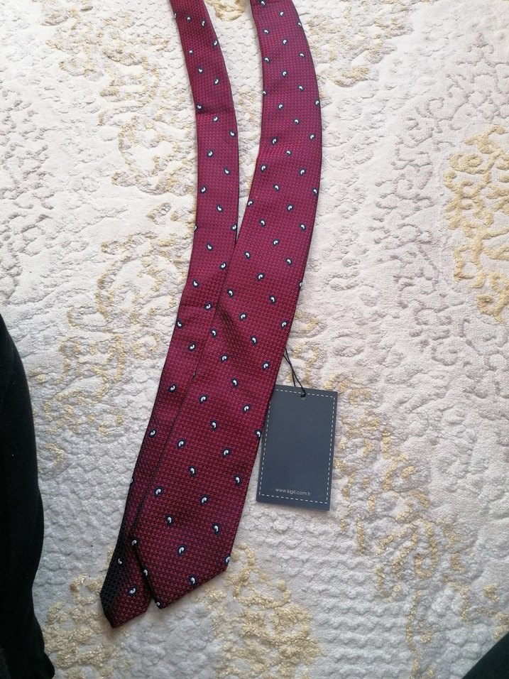 Bordo Desenli Erkek Kravat - Görsel 5