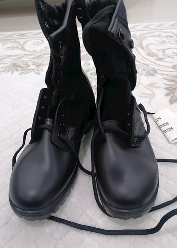 Diger Siyah Kamuflaj Desenli Deri Bot - Görsel 5