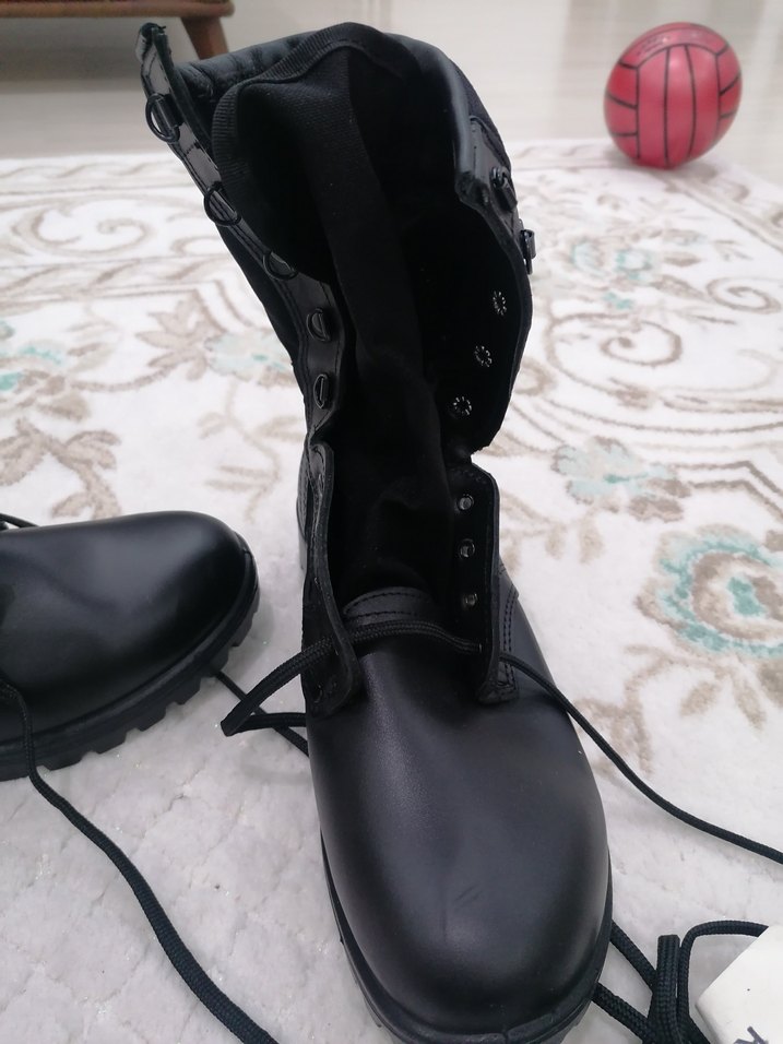 Diger Siyah Kamuflaj Desenli Deri Bot - Görsel 4