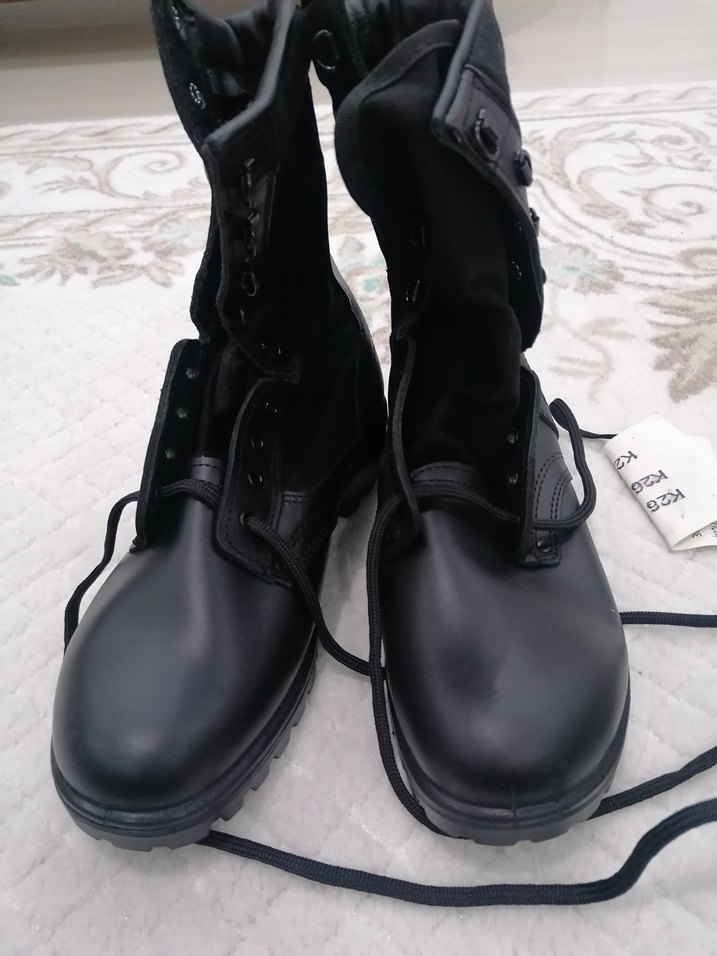 Diger Siyah Kamuflaj Desenli Deri Bot - Görsel 5