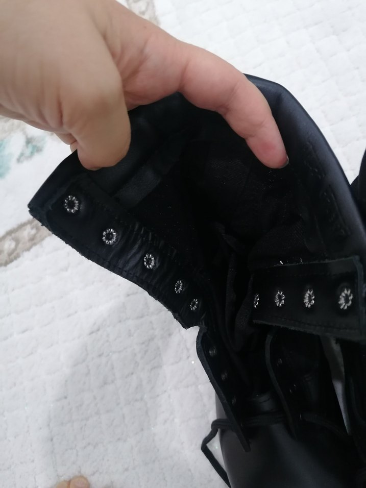 Diger Siyah Kamuflaj Desenli Deri Bot - Görsel 2