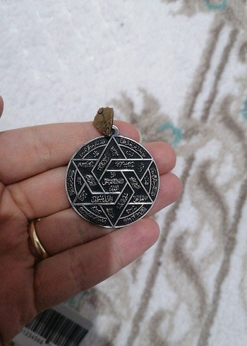 Diriliş takı Süleyman mührü gümüş kolye - Görsel 2