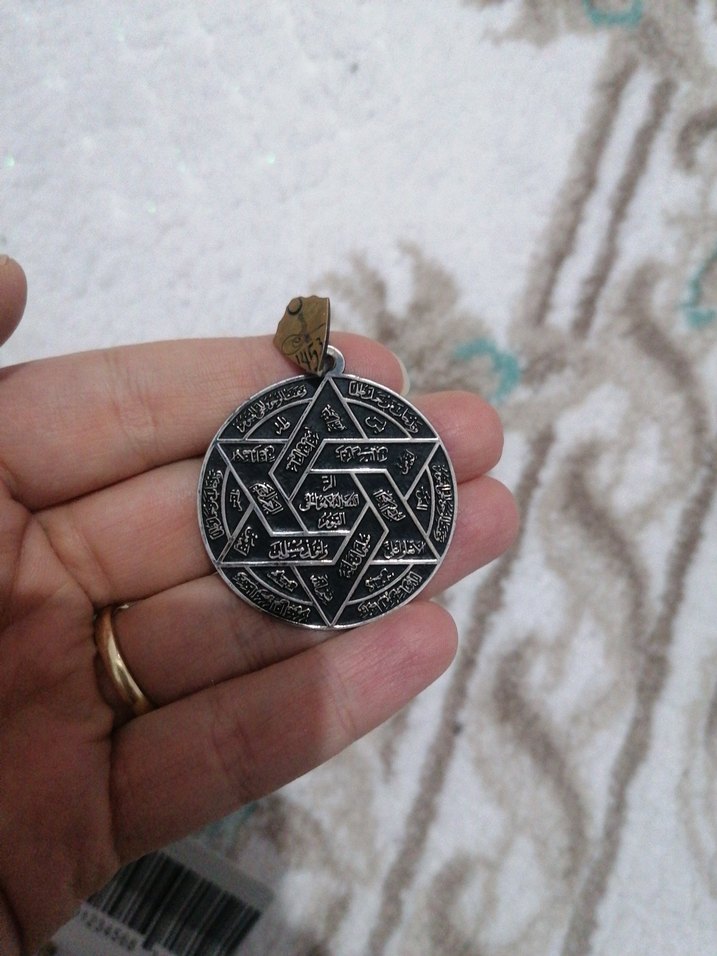 Diriliş takı Süleyman mührü gümüş kolye - Görsel 2