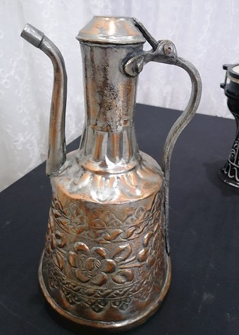 Beden Diger Gri-Beyaz Dekoratif Çaydanlık ıbrık bakır