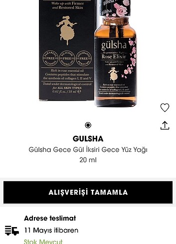 Gulsha gece serumu elixir