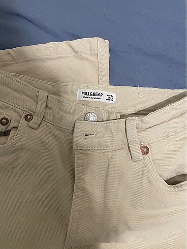 34 Beden ten rengi Renk Pull and bear ispanyol paça pantolon