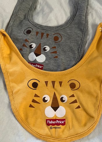 Fisher Price Gri Baskılı Bebek Önlüğü Fisher-Price