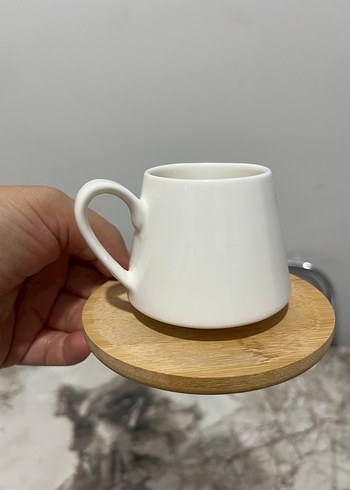 Beyaz Seramik 4'lü Kahve Fincanı Seti - Görsel 2