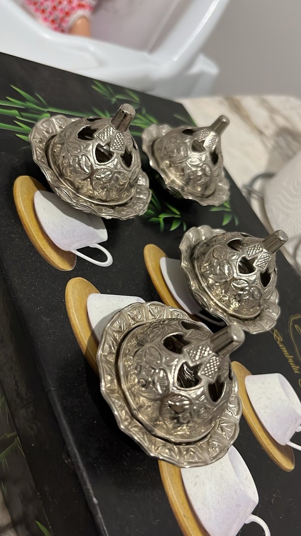 Beyaz Seramik 4'lü Kahve Fincanı Seti - Görsel 3