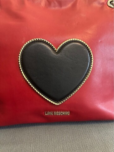 Love Moschino Love moschino kırmızı deri kol çantası