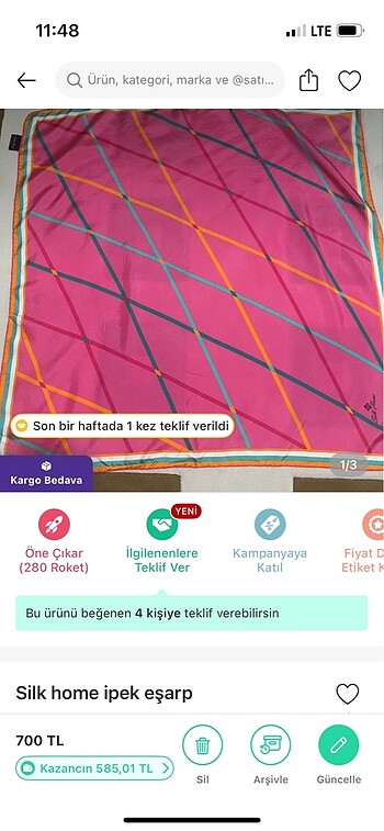  Beden pembe Renk Silk home eşarp