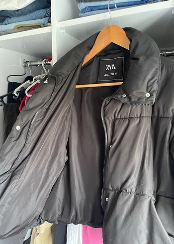 Siyah Zara Kadın Şişme Mont - Görsel 4