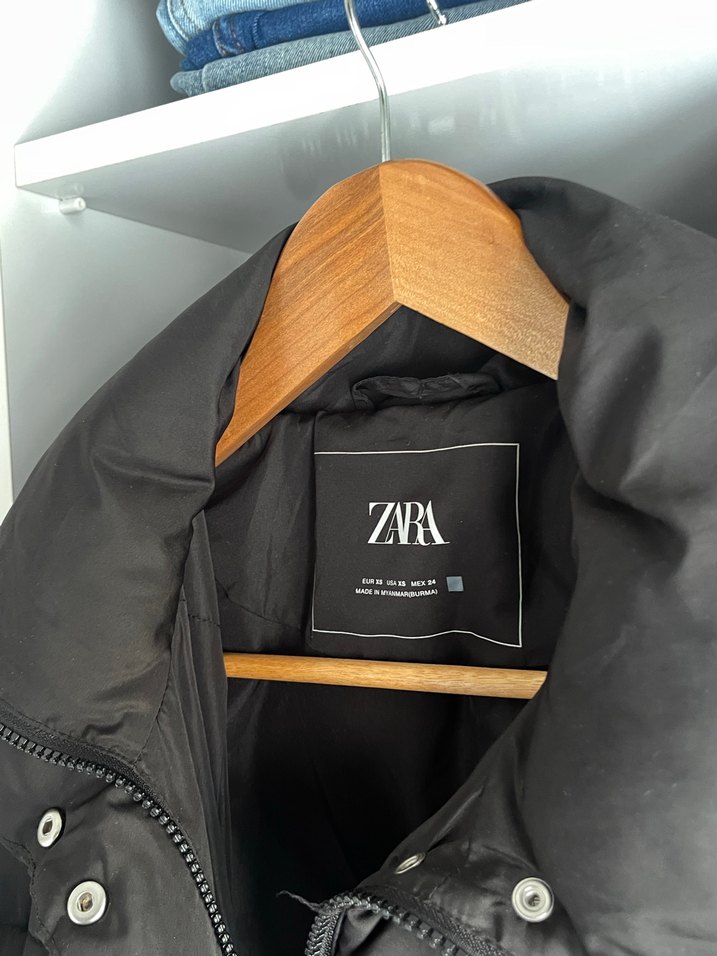 Siyah Zara Kadın Şişme Mont - Görsel 3