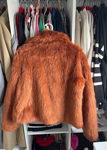 36 Beden kahverengi Renk Kahverengi Bershka Kürk Kadın Ceket