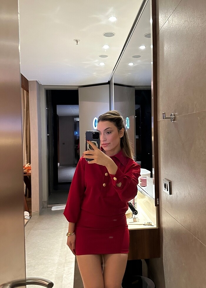 Suud Collection Bordo Elbise - Görsel 2