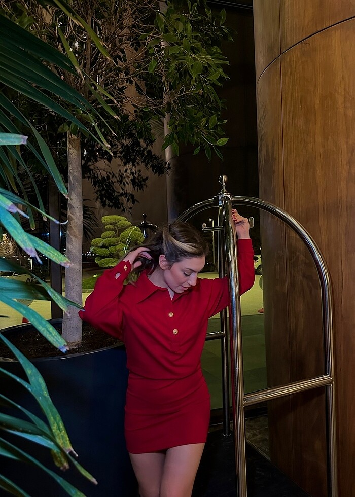 Suud Collection Bordo Elbise - Görsel 3