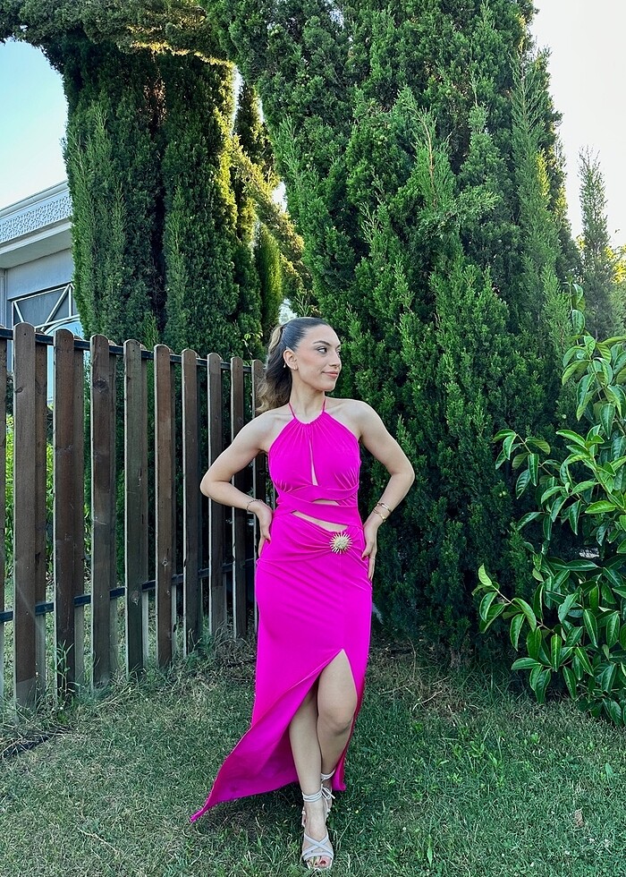 Zeynep Tosun Trendyolmilla Pembe Abiye - Görsel 4