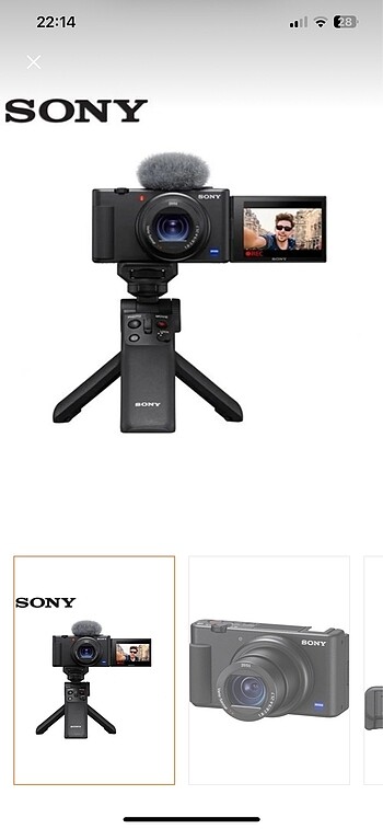 Sony Zv-1 Vlog Kamerası + Sony Çekim Kolu
