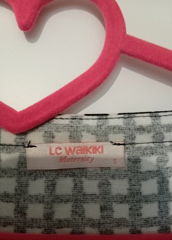 LC Waikiki Siyah Beyaz Midi Uzun Kollu Elbise