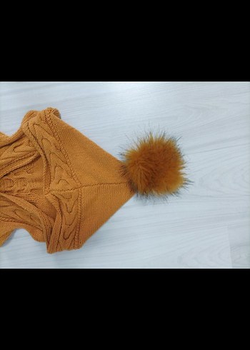 Gri Kapüşonlu Örgü Süveter - Görsel 4