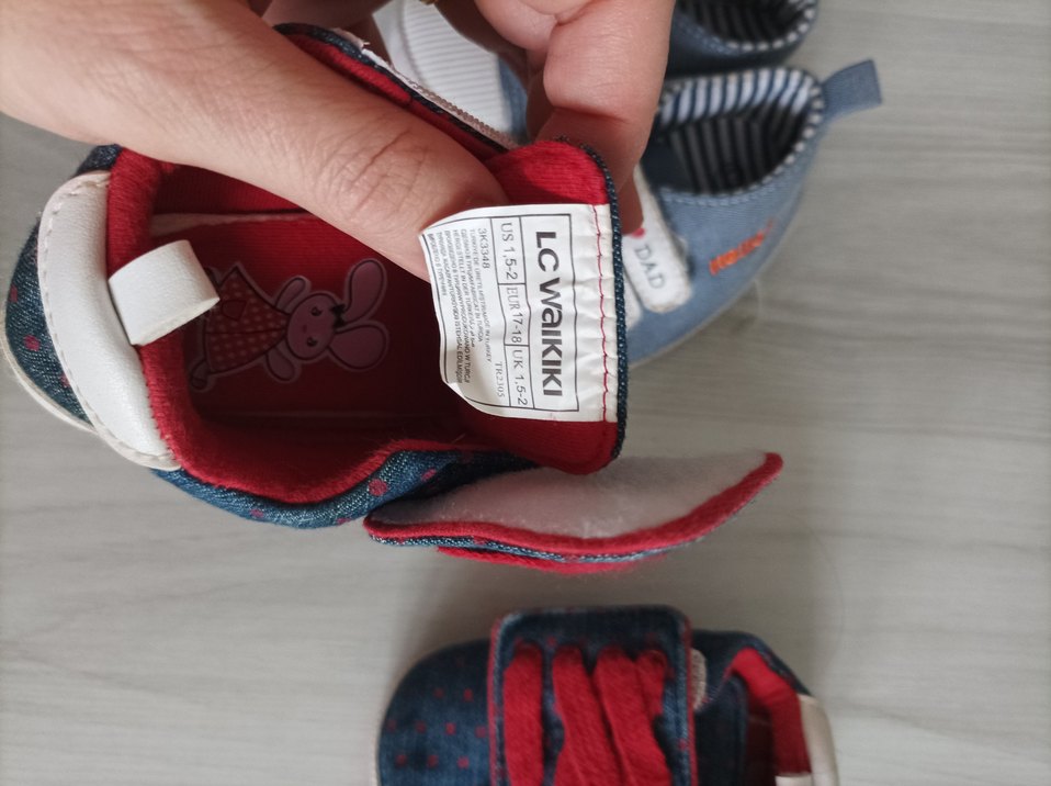 Erkek Bebek Kot Ayakkabı Velcro Bağcıklı - Görsel 4