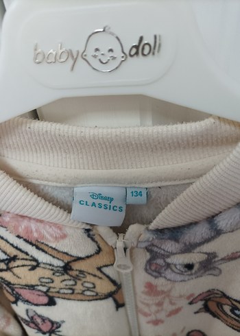 Kız Çocuk Bej Baskılı Peluş Sweatshirt - Görsel 3